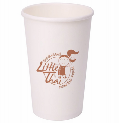 Super Eco vaso Cartón Blanco 400ml - Impresión directa 1 color