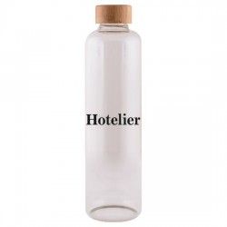 Botella Cuxo Cristal Borosilicato 1L - Impresión Circular 1 color