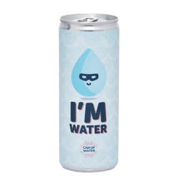 Lata de agua 2% de Gas 25cl - Etiqueta adhesiva a todo color