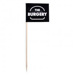 Burger pick banderilla 15cm - Impresión 1 color negro