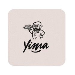 Posavasos Cuadrado Blanco 400 g/m² - Impresión 1 cara