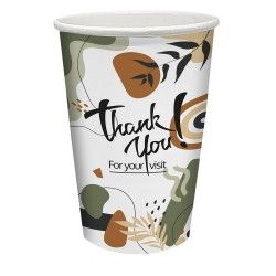 Vaso PE cartón blanco 400ml - Personalizado todo color